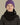 capuche pour enfant nopé de couleur noire avec un beanie couleur raisin