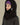 capuche pour enfant nopé de couleur noire avec un beanie couleur raisin
