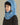 capuche pour enfant nopé de couleur tattoo bleue avec un beanie noir