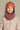 capuche pour enfant nopé de couleur vieux rose avec un beanie de couleur tangerine