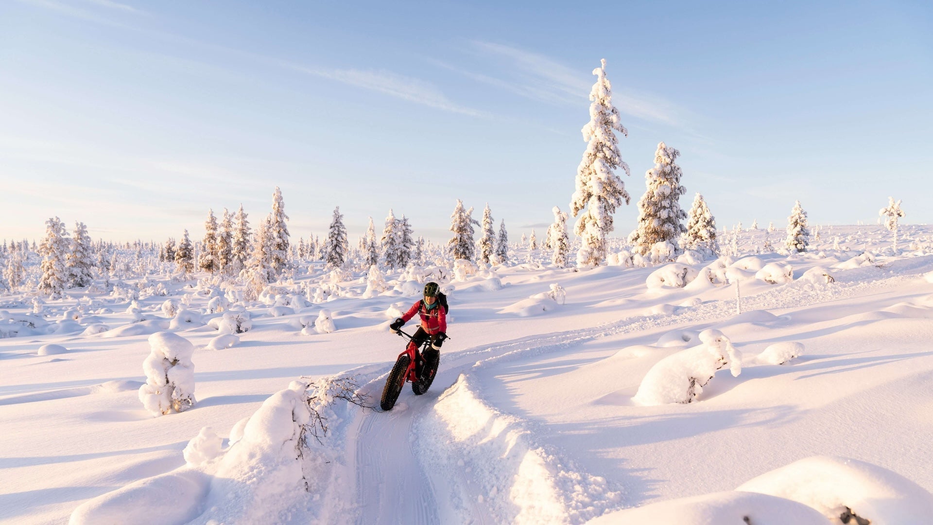 fatbiker during winter
