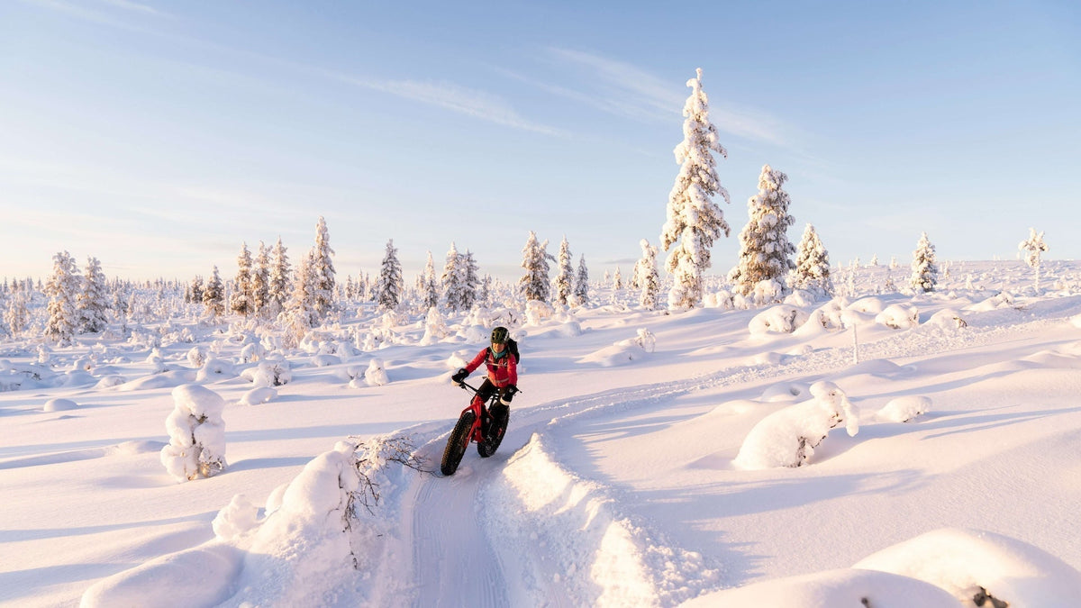 fatbiker during winter