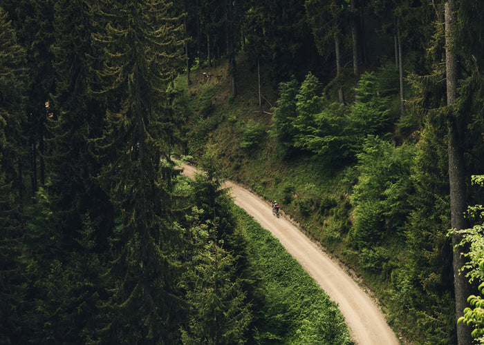 personne à vélo sur la route