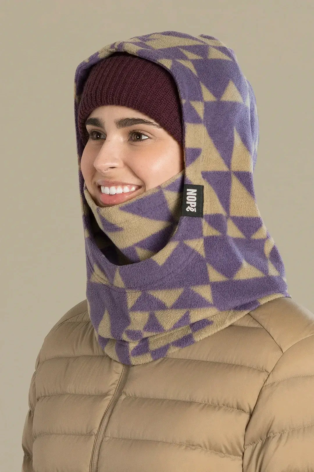capuche pour adulte nopé de couleur étoile mauve