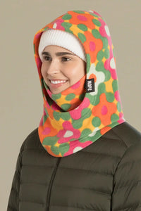 capuche pour adulte nopé de couleur jardin printemps avec beanie blanc