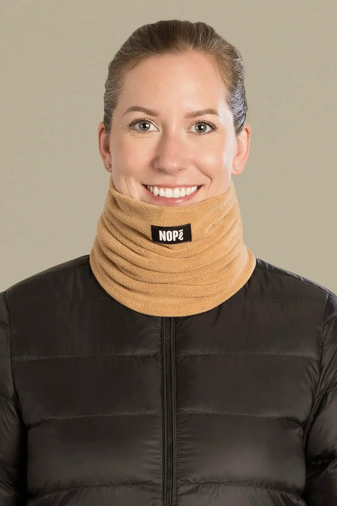 tuque convertible nopé de couleur beige