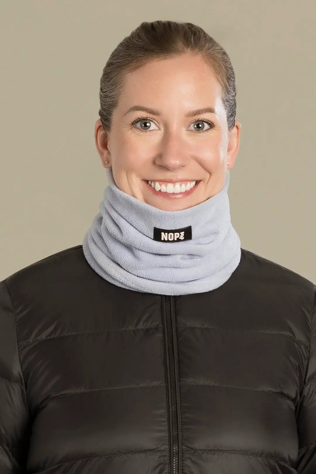 tuque convertible nopé de couleur bleu nuageux