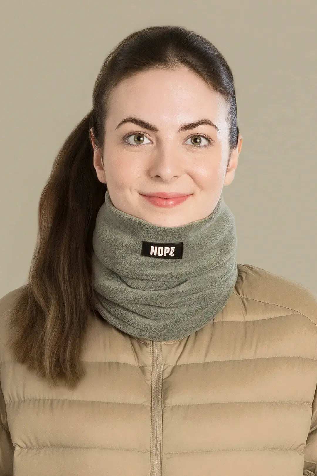 tuque convertible nopé de couleur bleu sauge