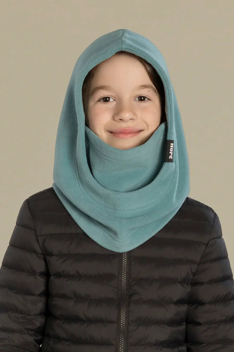 capuche pour enfant nopé de couleur acier