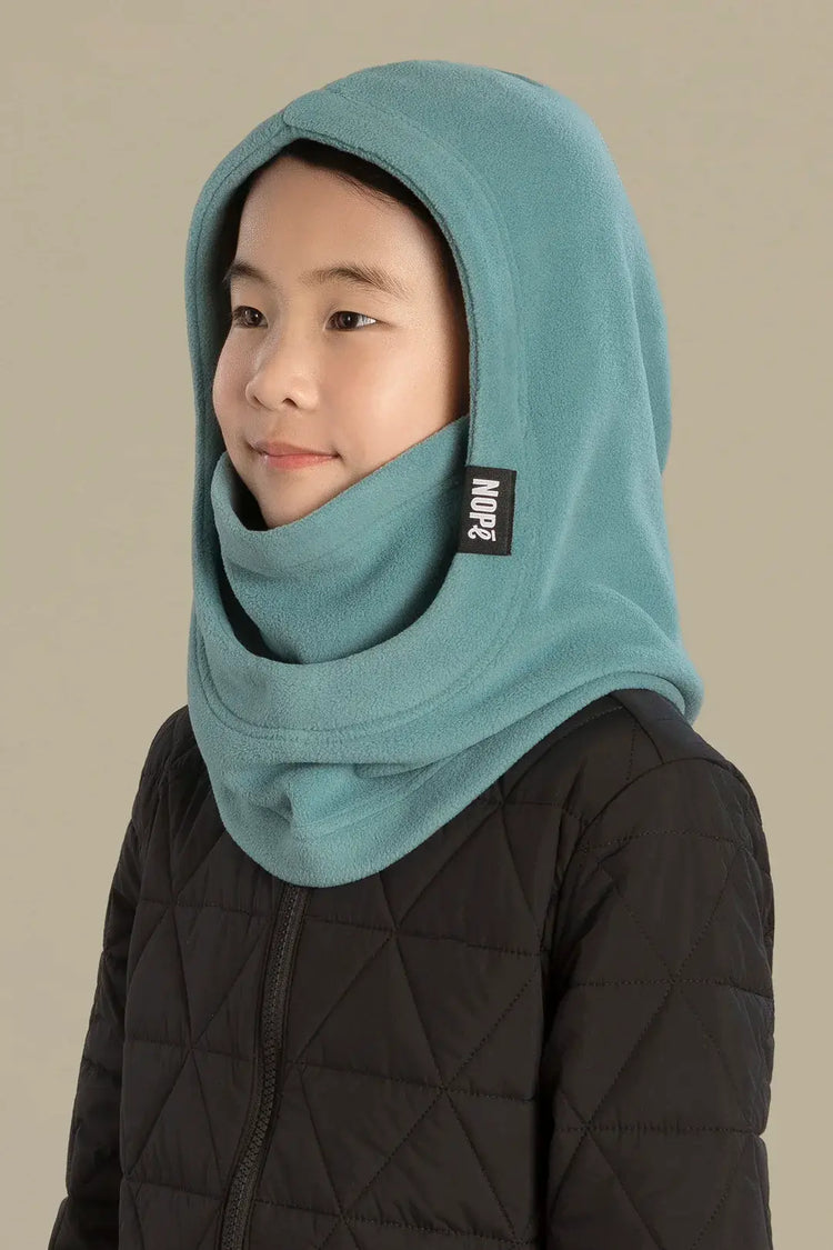 capuche pour enfant nopé de couleur acier