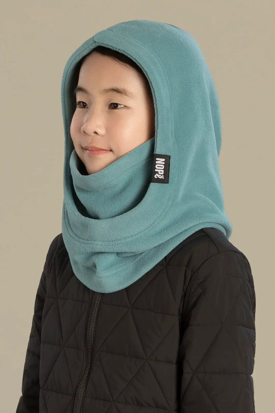 capuche pour enfant nopé de couleur acier