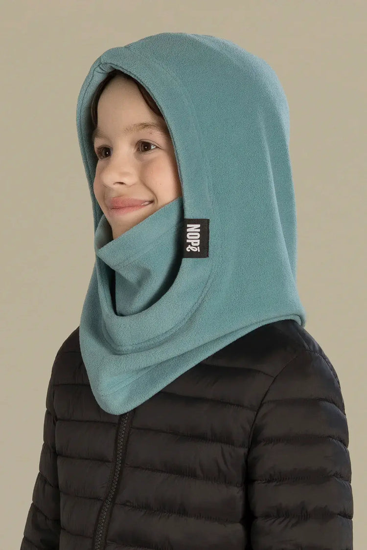 capuche pour enfant nopé de couleur acier
