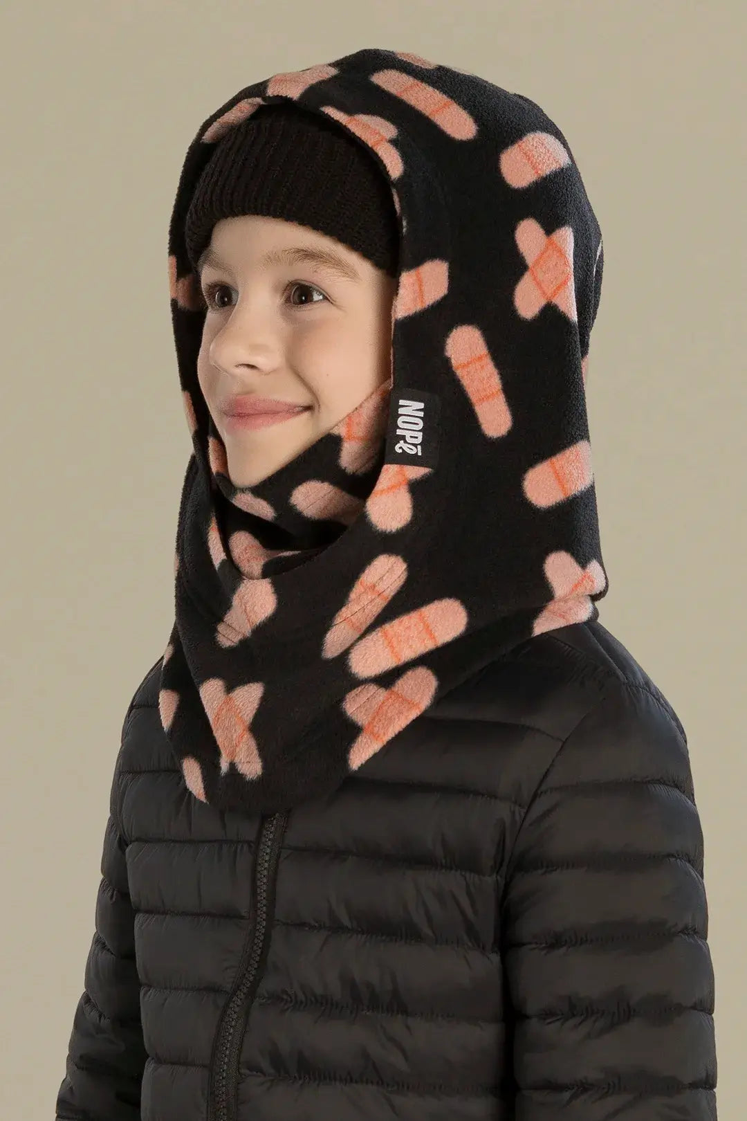 capuche pour enfant nopé de couleur bobo noire