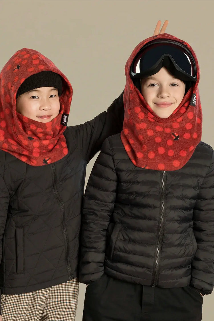 capuche et surcapuche pour enfant nopé de motif coccinelle