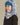 capuche pour enfant nopé de couleur flore bleue avec beanie bleue bleuet
