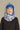 capuche pour enfant nopé de couleur flore bleue avec beanie bleue bleuet