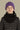 capuche pour enfant nopé de couleur noire avec un beanie couleur raisin