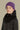 capuche pour enfant nopé de couleur noire avec un beanie couleur raisin