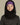 capuche pour enfant nopé de couleur noire avec un beanie couleur raisin