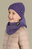 capuche pour enfant nopé et un beanie de couleur raisin