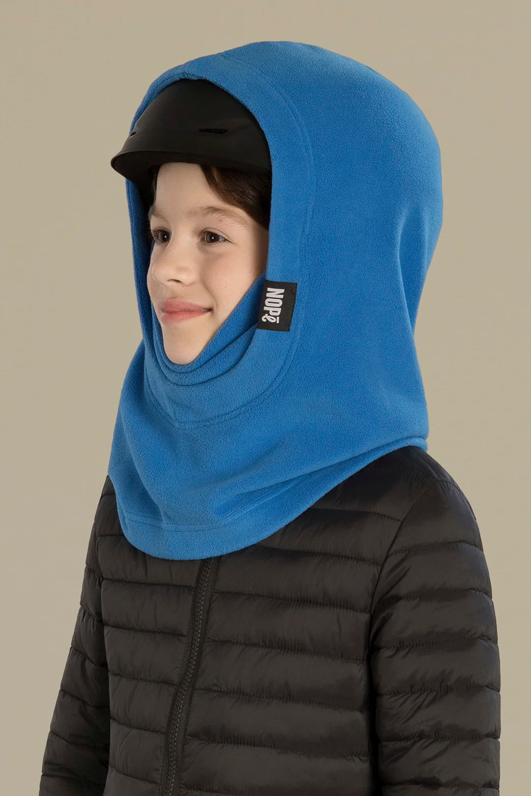 surcapuche pour enfant nopé de couleur bleue bleuet