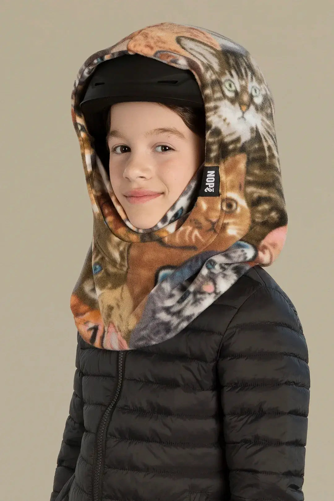 surcapuche pour enfant nopé avec motif chat
