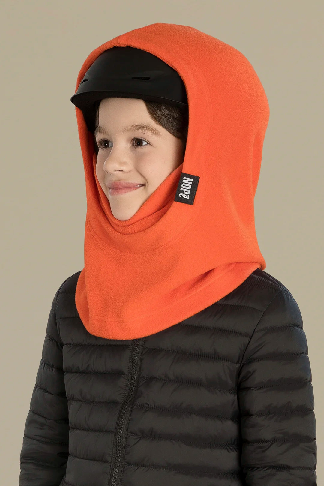 surcapuche pour enfant nopé de couleur tangerine