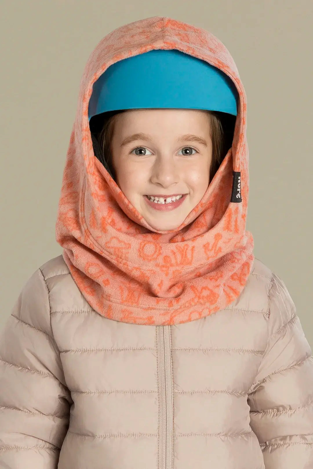 surcapuche pour enfant nopé de couleur tattoo rose