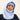 capuche nopé pour adulte de couleur bleu nuageux