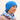 capuche nopé pour adulte de couleur flore bleu