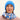 capuche nopé pour adulte de couleur flore bleu