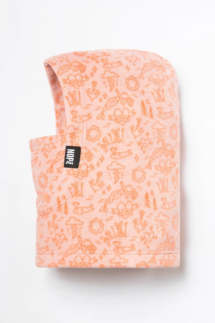 capuche pour enfant nopé de couleur tattoo rose