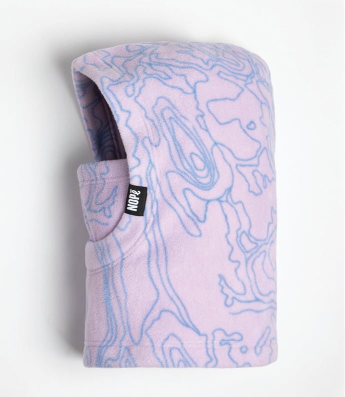 capuche pour adulte nopé de couleur relief mauve