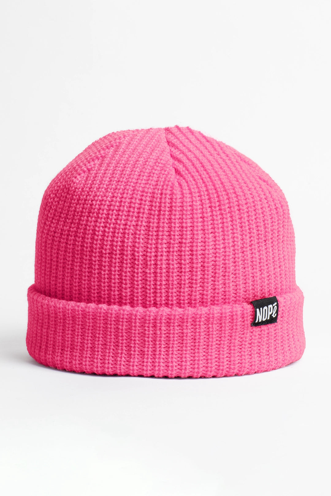 tuque pour enfant nopé de couleur rose néon