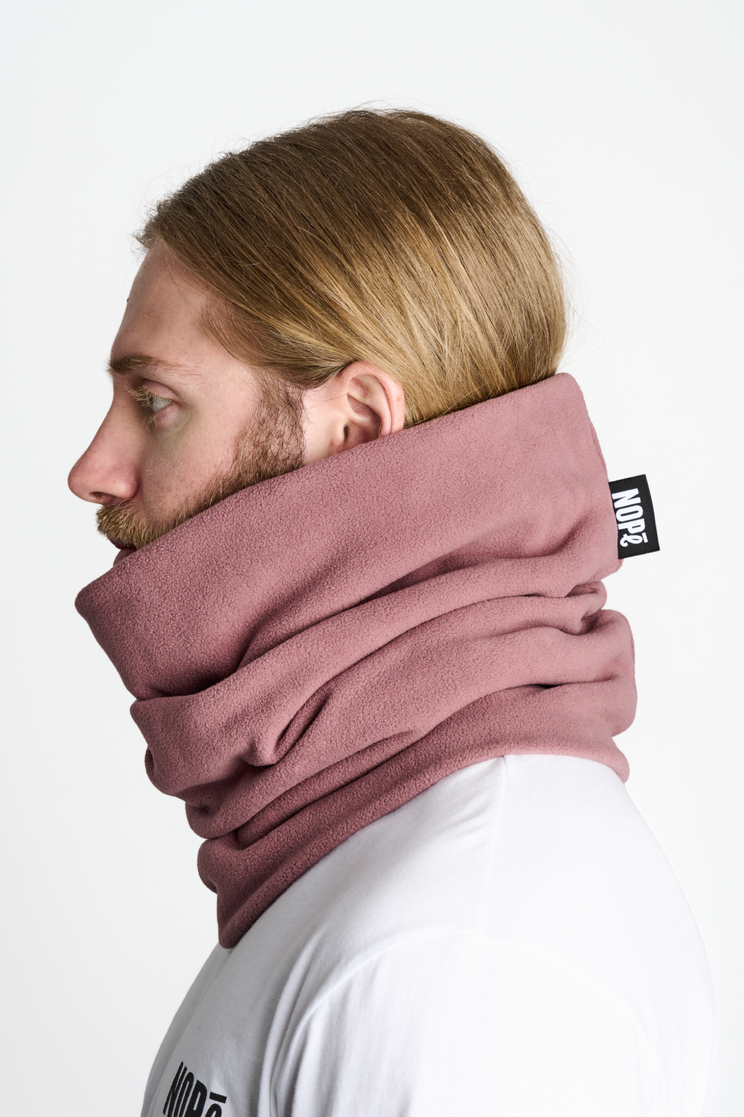 POLAR FLEECE NECK WARMER — DUST PINK